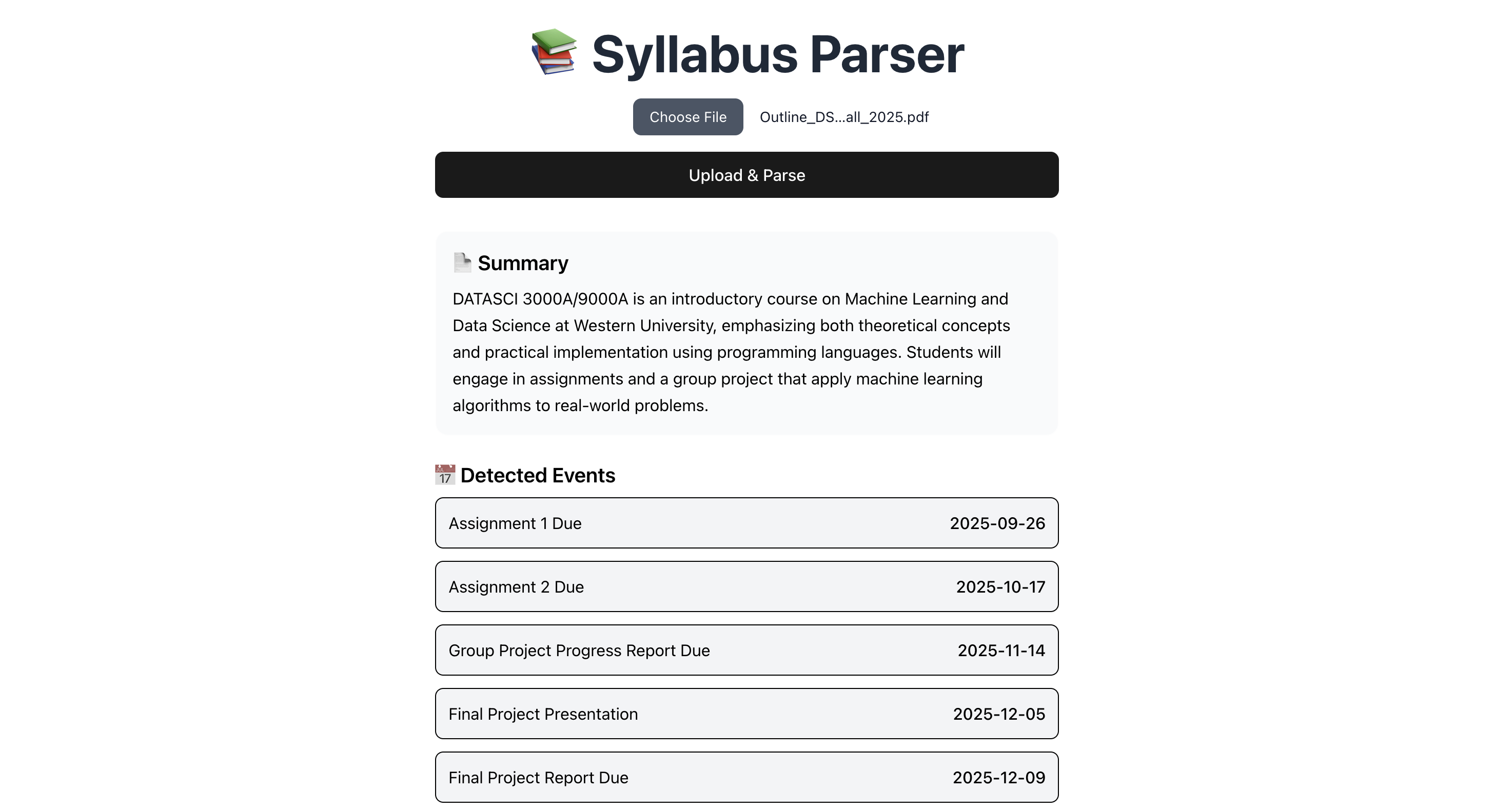 Syllabus Parser